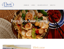 Tablet Screenshot of bluewillowrestaurant.com
